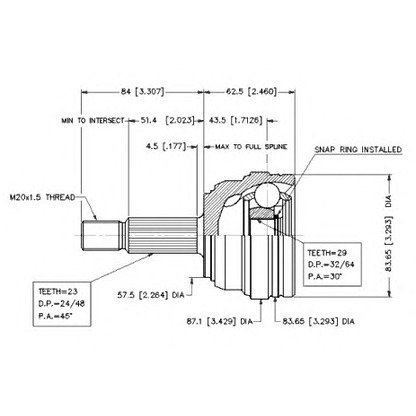 Photo Joint Kit, drive shaft VEMA 18573