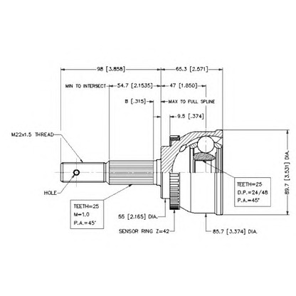 Photo Joint Kit, drive shaft VEMA 18581