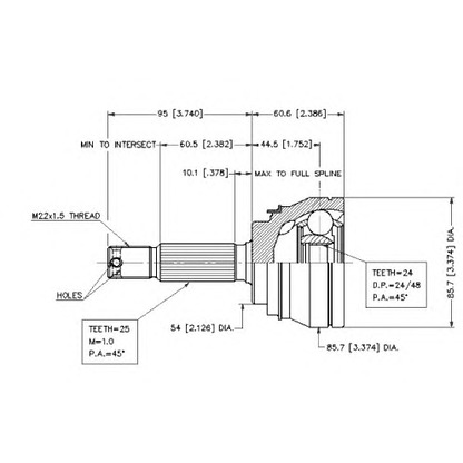 Photo Joint Kit, drive shaft VEMA 18595