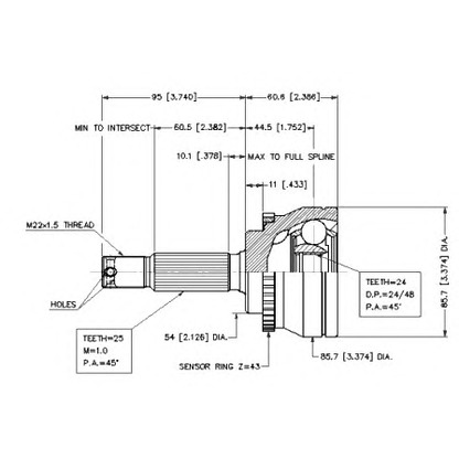 Photo Joint Kit, drive shaft VEMA 18596