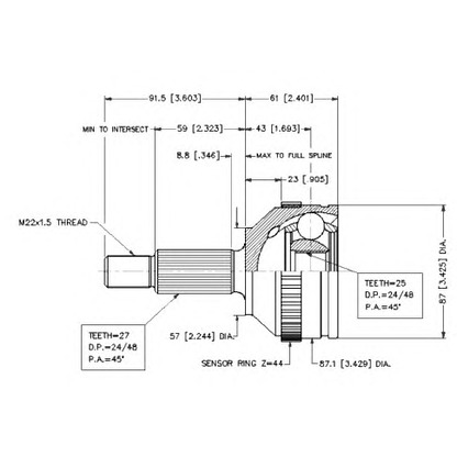 Photo Joint Kit, drive shaft VEMA 18620