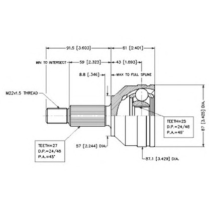 Photo Joint Kit, drive shaft VEMA 18622