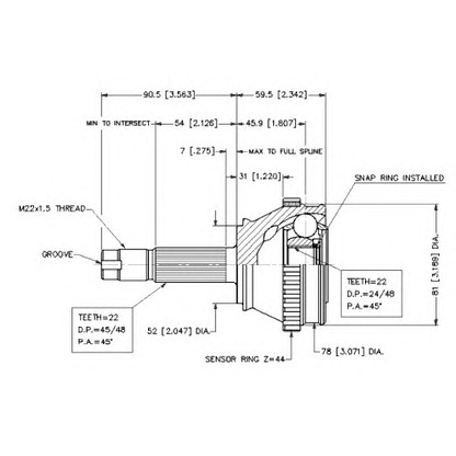 Photo Joint Kit, drive shaft VEMA 18627