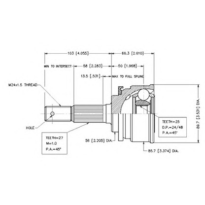 Photo Jeu de joints, arbre de transmission VEMA 18640