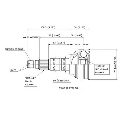 Photo Joint Kit, drive shaft VEMA 18653