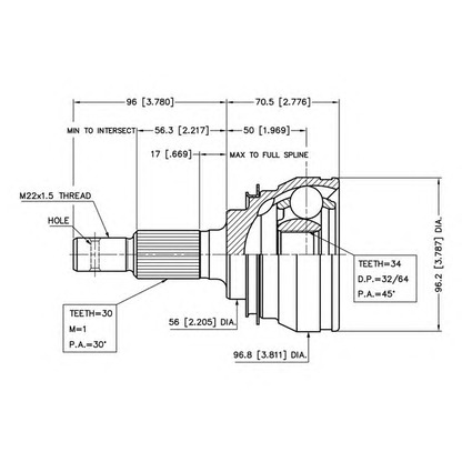 Photo Joint Kit, drive shaft VEMA 18658