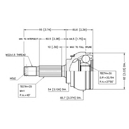 Photo Joint Kit, drive shaft VEMA 18697