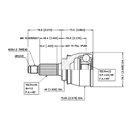 Photo Joint Kit, drive shaft VEMA 18698