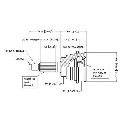 Photo Joint Kit, drive shaft VEMA 18699