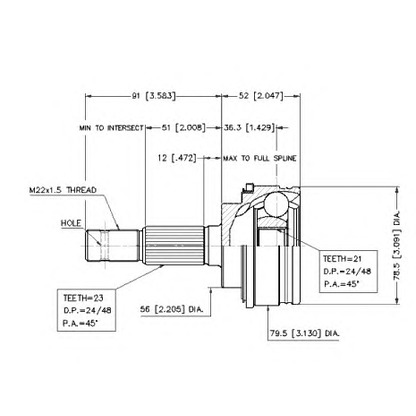 Photo Joint Kit, drive shaft VEMA 18705