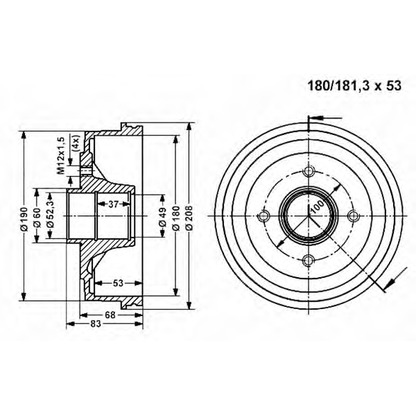 Foto Tamburo freno VEMA 800848