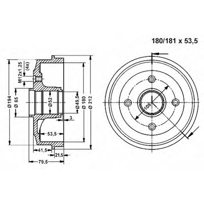 Foto Tamburo freno VEMA 800850