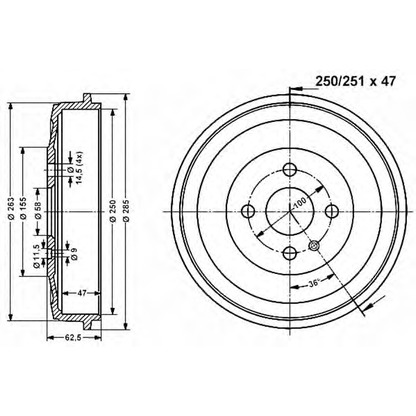 Photo Brake Drum VEMA 800969