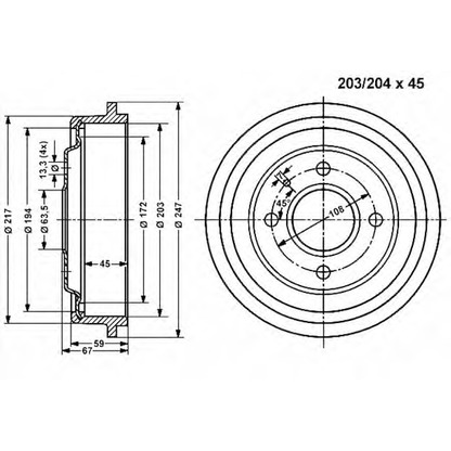 Photo Tambour de frein VEMA 800991