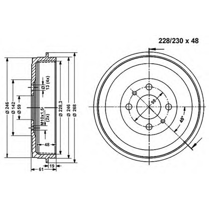 Photo Tambour de frein VEMA 800999