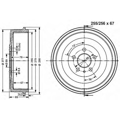 Photo Tambour de frein VEMA 801004