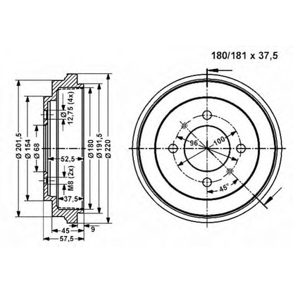 Foto Tamburo freno VEMA 801030