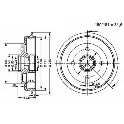 Foto Bremstrommel VEMA 801032