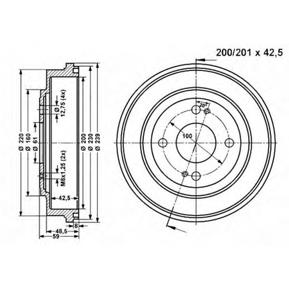 Foto Tamburo freno VEMA 801049