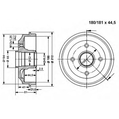 Foto Tamburo freno VEMA 801125