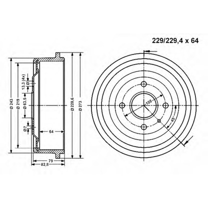 Photo Brake Drum VEMA 801147