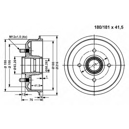 Foto Bremstrommel VEMA 801151