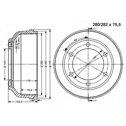 Photo Tambour de frein VEMA 801164