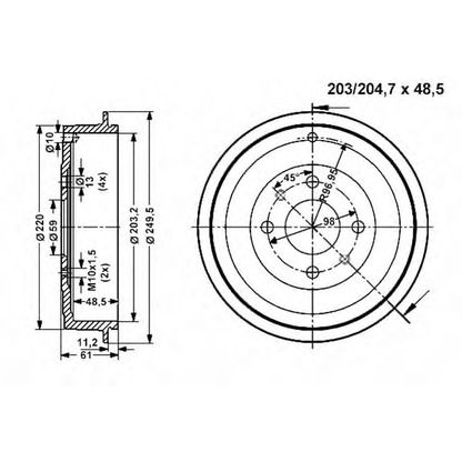 Foto Bremstrommel VEMA 801175