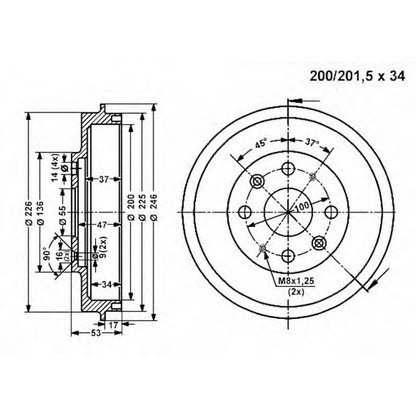 Foto Bremstrommel VEMA 801355