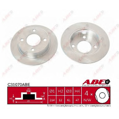 Photo Brake Disc ABE C31070ABE