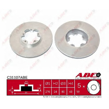 Photo Disque de frein ABE C31107ABE