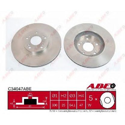 Photo Brake Disc ABE C34047ABE