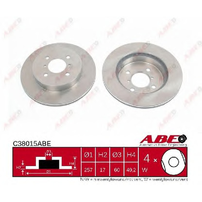 Photo Brake Disc ABE C38015ABE