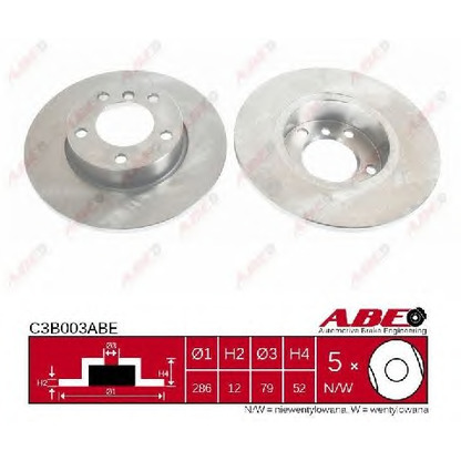 Photo Disque de frein ABE C3B003ABE