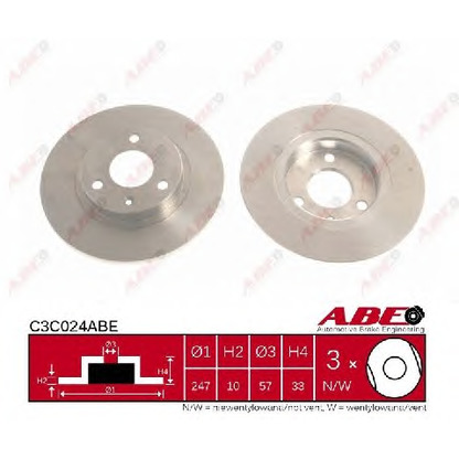 Photo Disque de frein ABE C3C024ABE