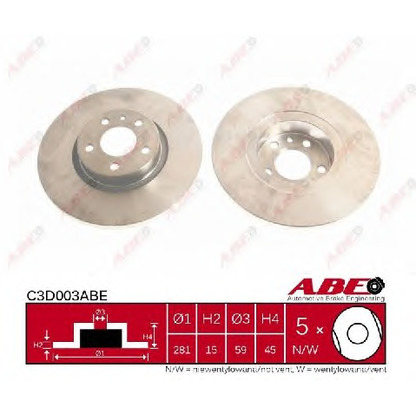 Photo Disque de frein ABE C3D003ABE