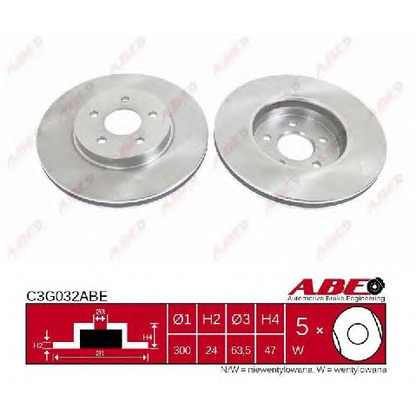 Photo Disque de frein ABE C3G032ABE