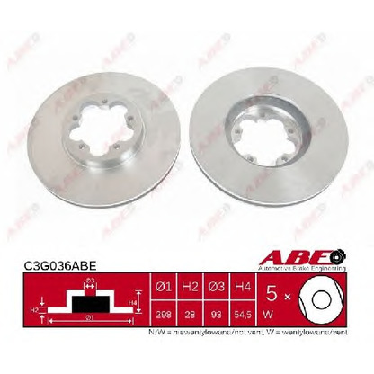 Photo Disque de frein ABE C3G036ABE