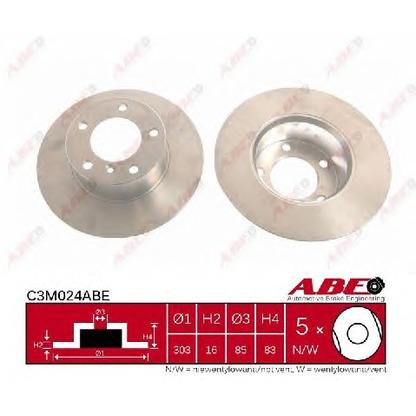 Photo Disque de frein ABE C3M024ABE