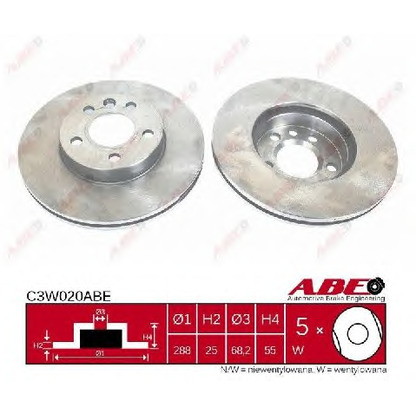 Photo Disque de frein ABE C3W020ABE