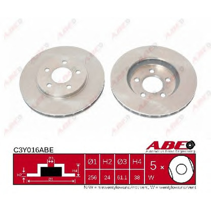 Photo Disque de frein ABE C3Y016ABE