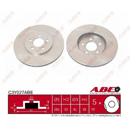 Photo Disque de frein ABE C3Y027ABE