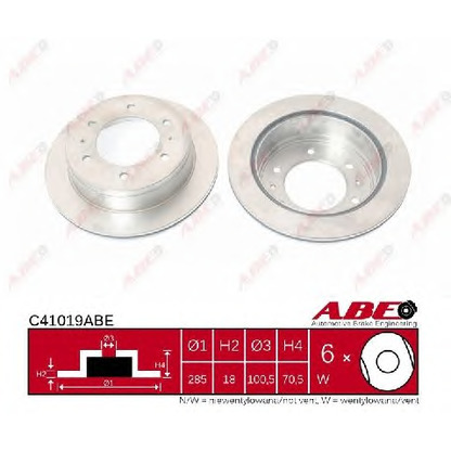 Photo Brake Disc ABE C41019ABE