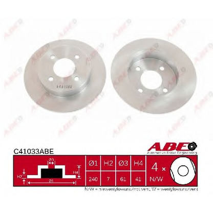Photo Disque de frein ABE C41033ABE