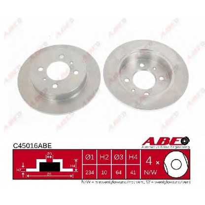 Photo Disque de frein ABE C45016ABE