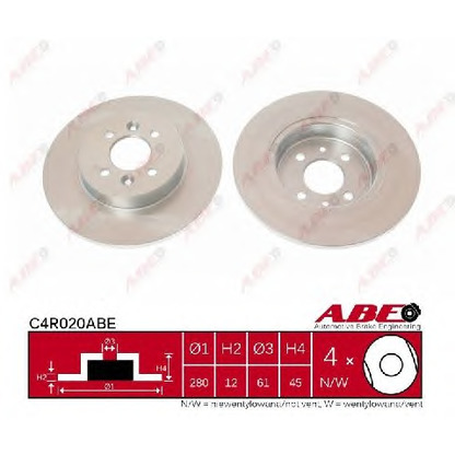 Photo Disque de frein ABE C4R020ABE
