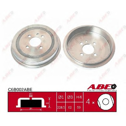 Photo Brake Drum ABE C6B002ABE