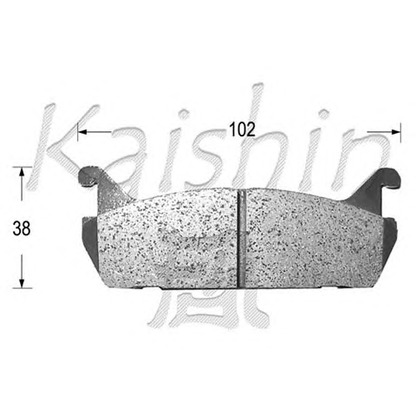 Photo Kit de plaquettes de frein, frein à disque KAISHIN D0021