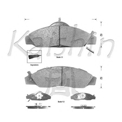 Zdjęcie Zestaw klocków hamulcowych, hamulce tarczowe KAISHIN D10020
