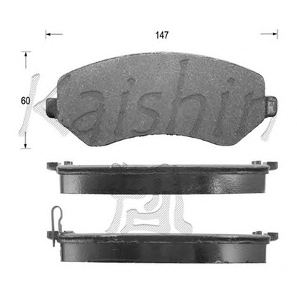Фото Комплект тормозных колодок, дисковый тормоз KAISHIN D10044